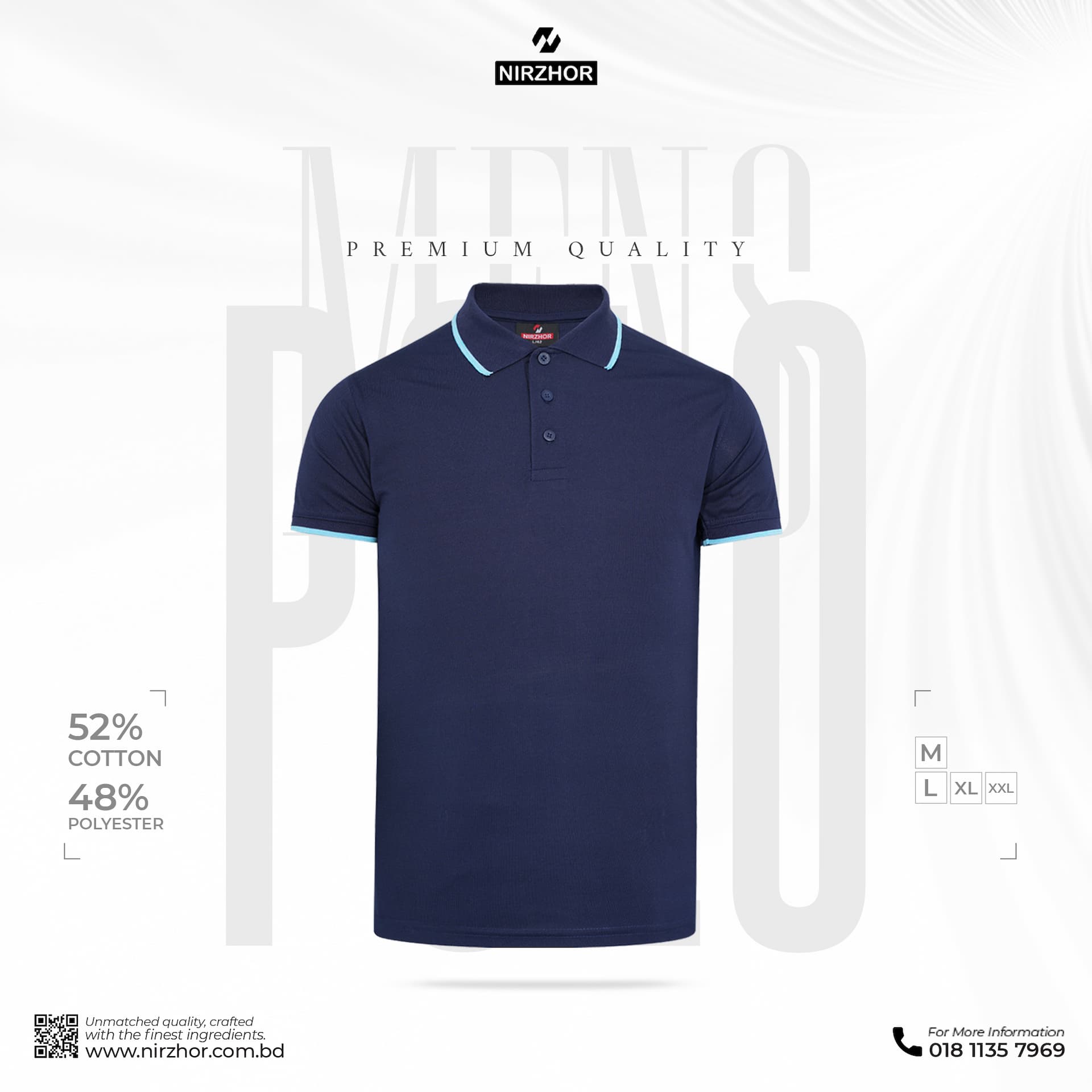 Men's Premium Double pk polo shirt combo.