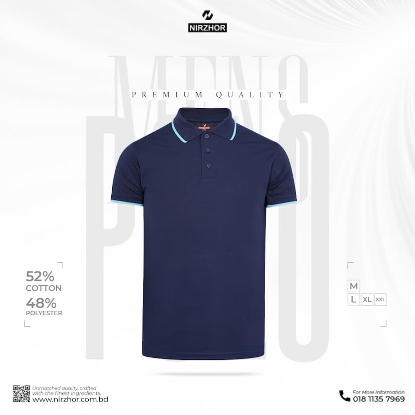 Men's Premium Double pk polo shirt combo.