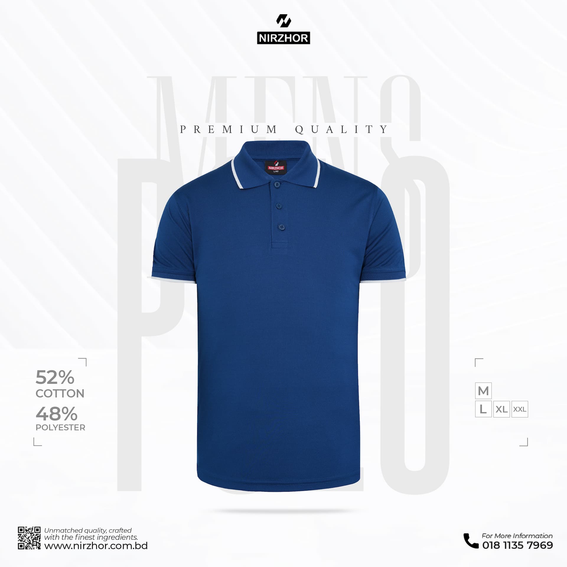 Men's Premium Double pk polo shirt combo.