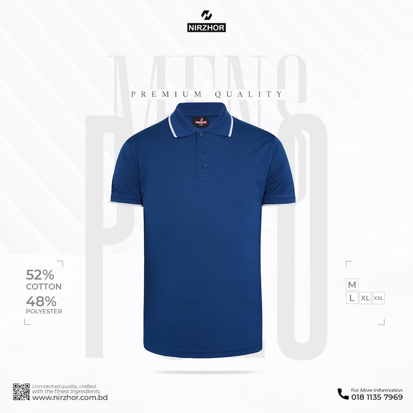 Men's Premium Double pk polo shirt combo.