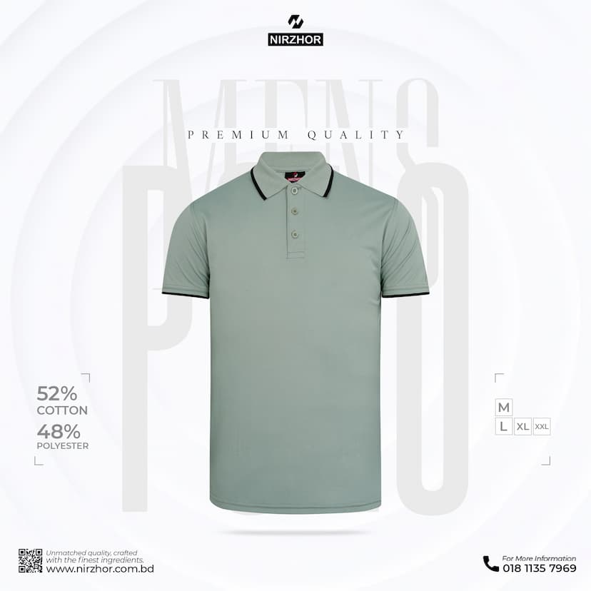 Men's Premium Double pk polo shirt combo.