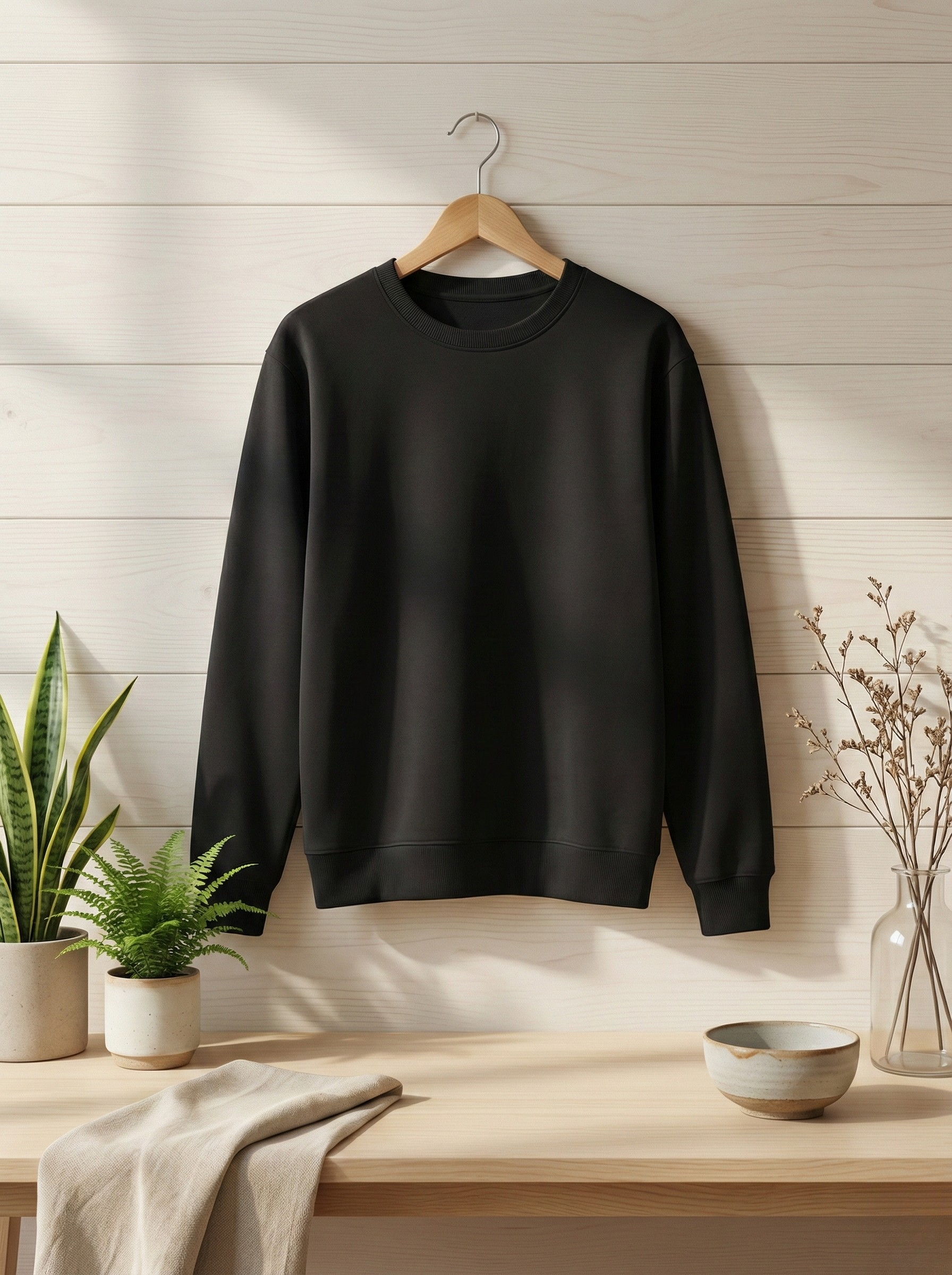 Essential Black Comfort Sweatshirt – Where Style Meets Softness